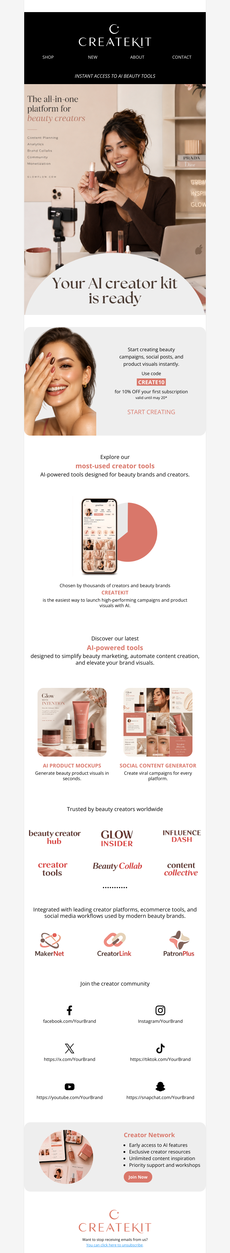 AI Beauty Creator Kit Welcome