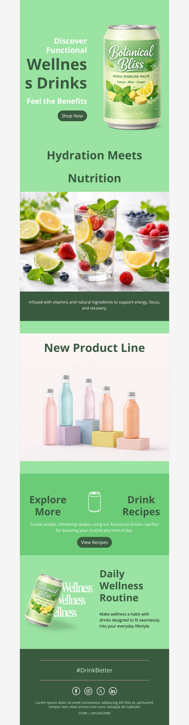 Wellness Drinks Ecommerce