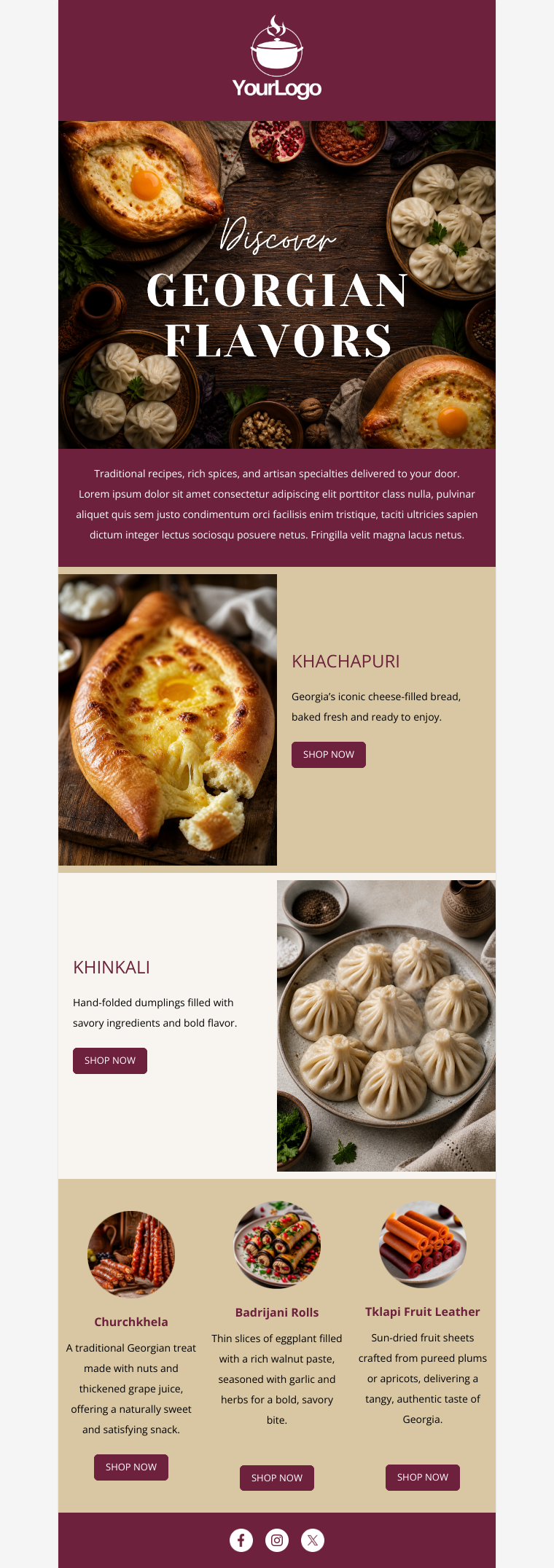 Georgian Cuisine Newsletter