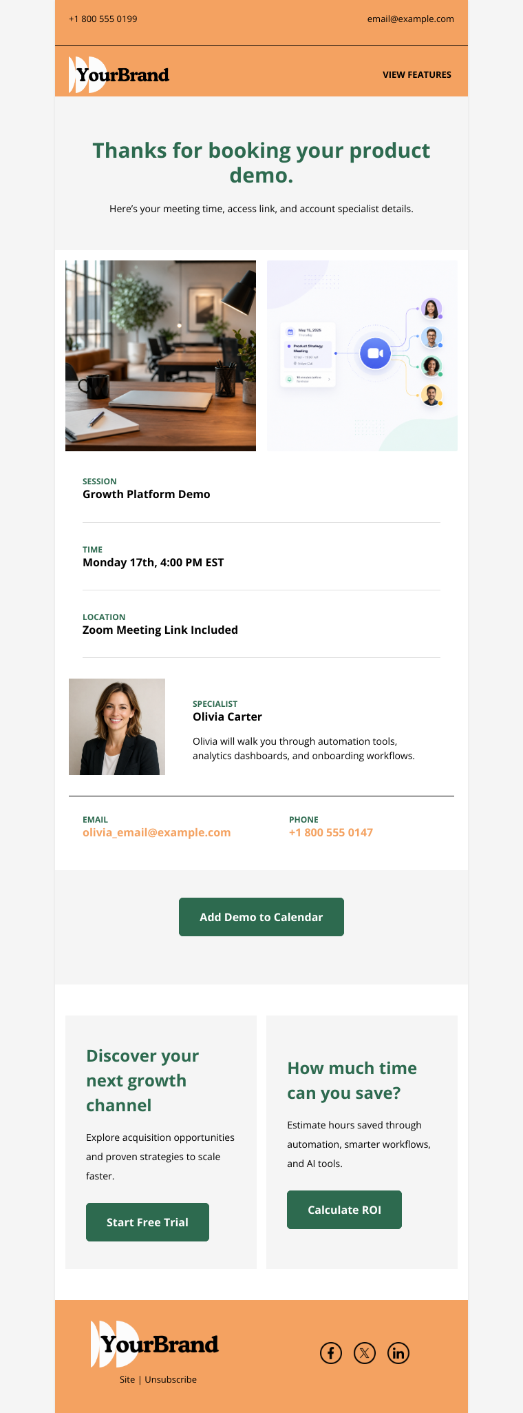 Product Demo Booking Confirmation