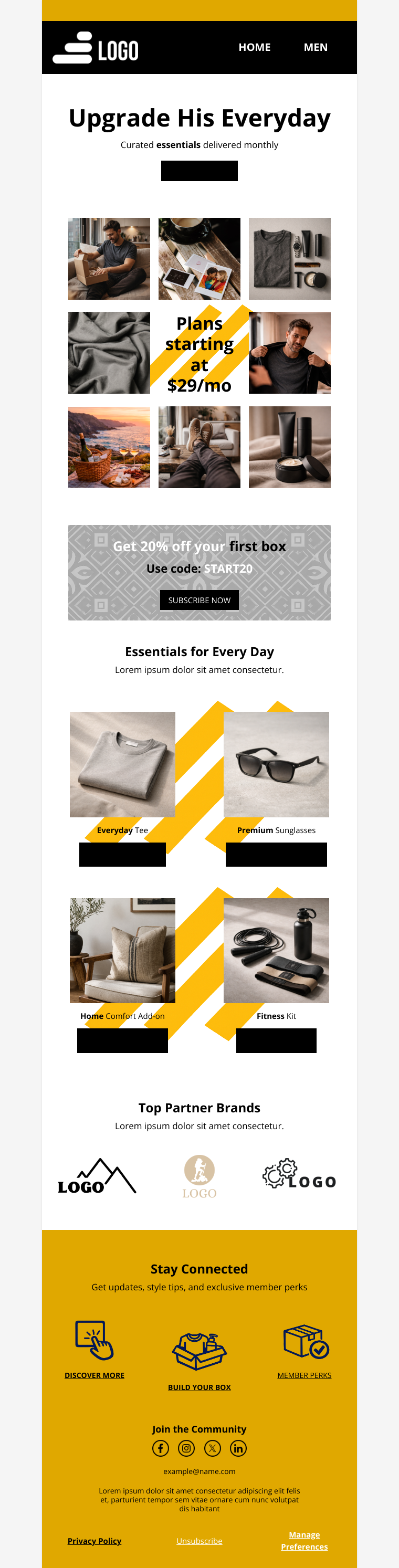 Men's Lifestyle Subscription Box